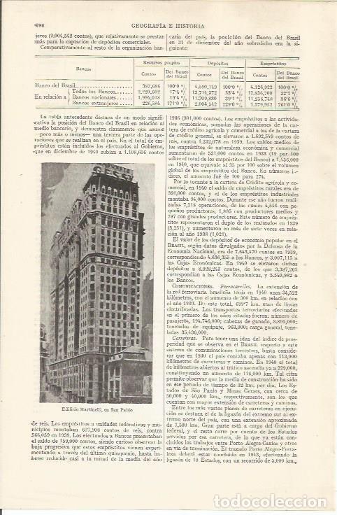 Otros art&iacute;culos de coleccionismo en papel: LAMINA ESPASA 34412: Edificio Martinelli en Sao Paolo, Brasil - Varios