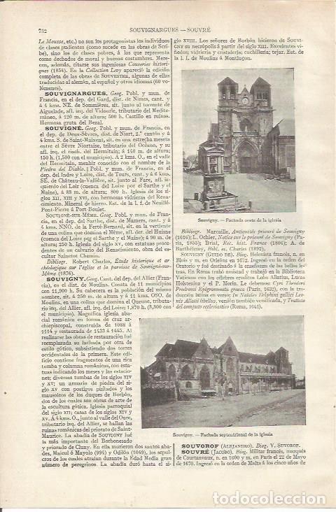 Otros art&iacute;culos de coleccionismo en papel: LAMINA ESPASA 34229: Iglesia de Souvigny, Francia - Varios