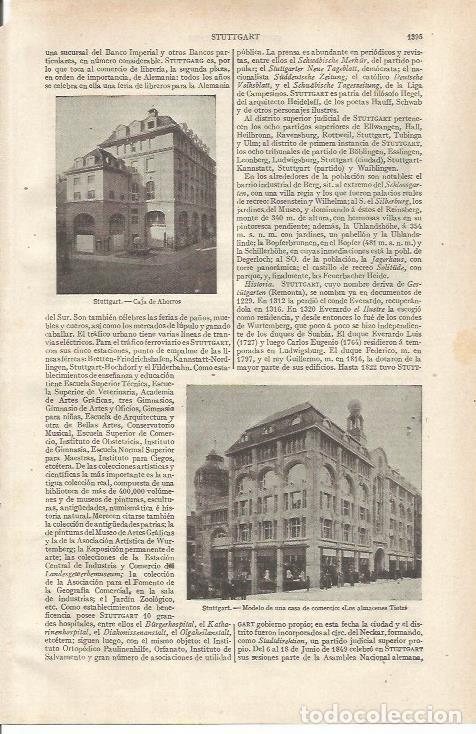 Otros art&iacute;culos de coleccionismo en papel: LAMINA ESPASA 34320: Almacenes Tietz en Stuttgart - Varios