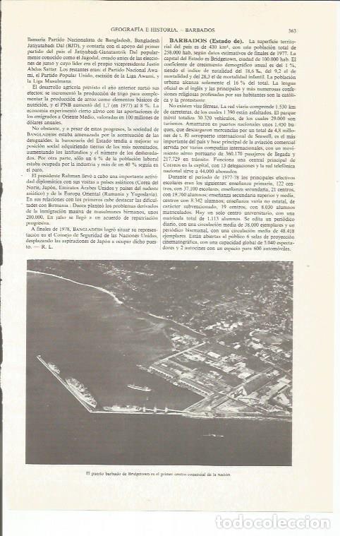 Otros art&iacute;culos de coleccionismo en papel: LAMINA ESPASA 34016: Puerto de Bnridgetown - Varios