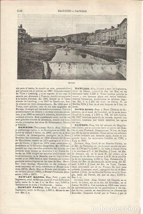 Otros art&iacute;culos de coleccionismo en papel: LAMINA ESPASA 33934: Dawlish, Inglaterra - Varios
