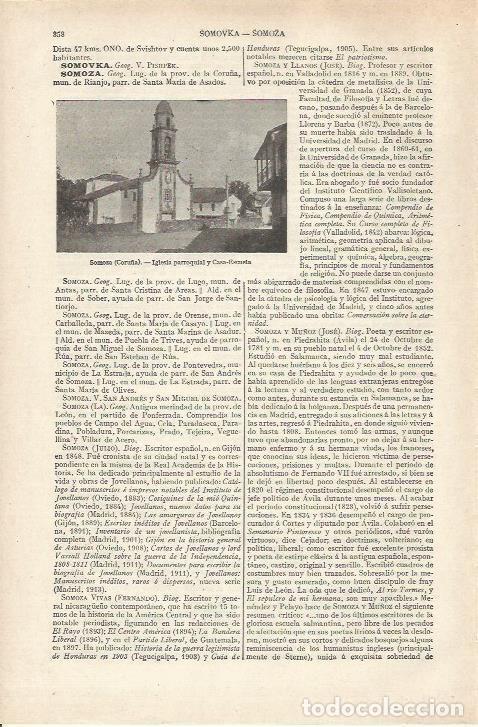 Otros art&iacute;culos de coleccionismo en papel: LAMINA ESPASA 34169: Iglesia de Somoza, Coru&ntilde;a - Varios