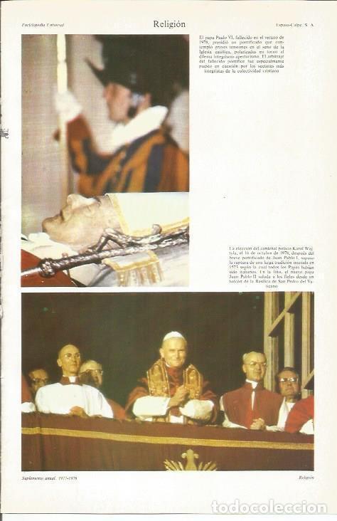Otros art&iacute;culos de coleccionismo en papel: LAMINA ESPASA 34107: Juan Pablo II - Varios