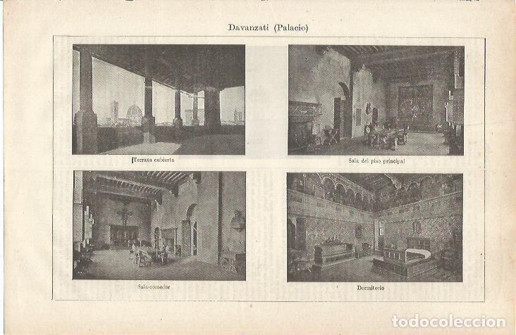 Otros art&iacute;culos de coleccionismo en papel: LAMINA ESPASA 34875: Detalles del Palacio Davanzati de Florencia - Varios