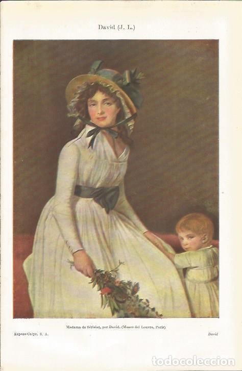 Otros art&iacute;culos de coleccionismo en papel: LAMINA ESPASA 34885: Madame de Seriziat, por David - Varios