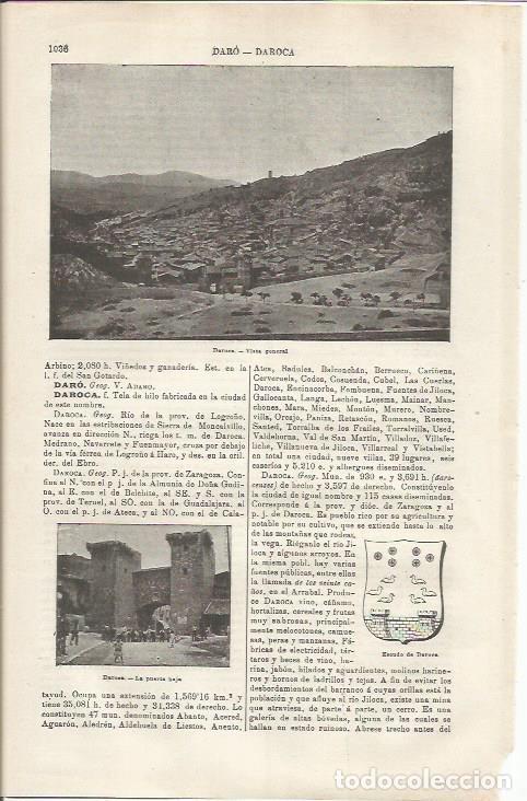 Otros art&iacute;culos de coleccionismo en papel: LAMINA ESPASA 34867: Vista de Daroca, La Rioja - Varios