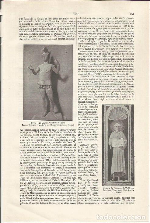Otros art&iacute;culos de coleccionismo en papel: LAMINA ESPASA 35041: Estatua del Marte de Todi - Varios