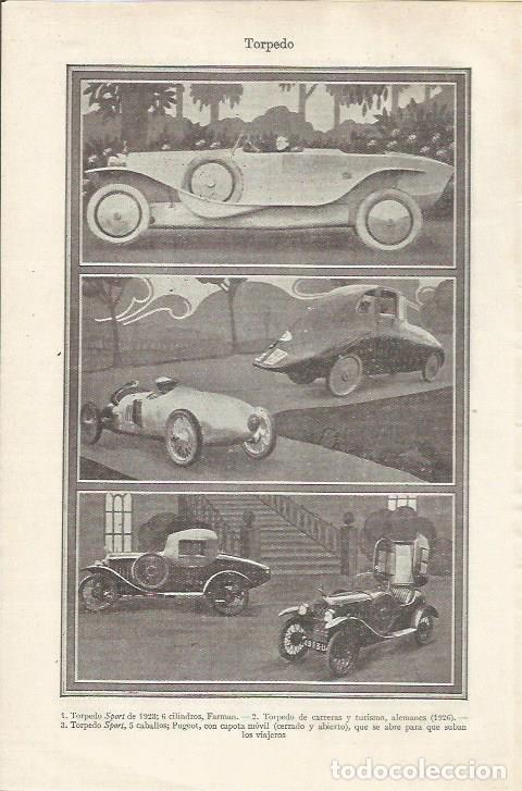 Otros art&iacute;culos de coleccionismo en papel: LAMINA ESPASA 35176: Coche Torpedo - Varios