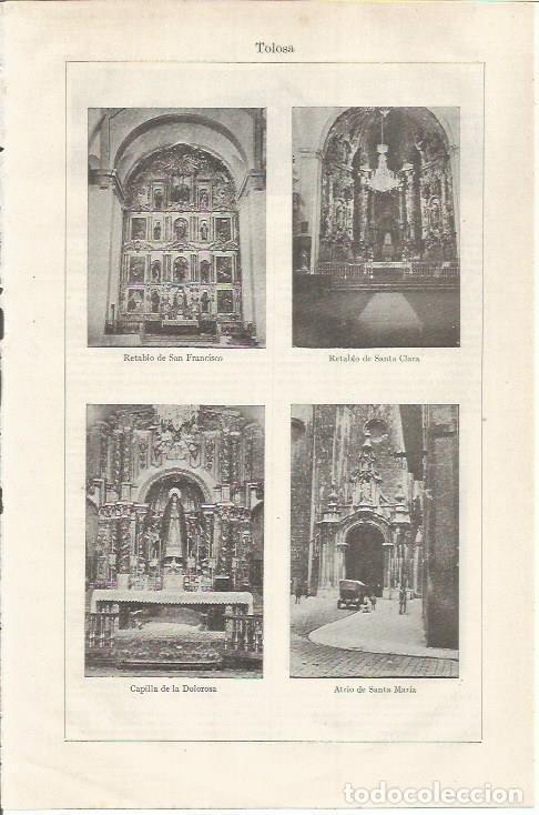 Otros art&iacute;culos de coleccionismo en papel: LAMINA ESPASA 35088: Interior de la Catedral de Tolosa - Varios