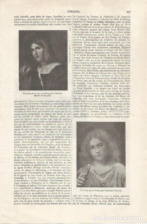 Otros art&iacute;culos de coleccionismo en papel: LAMINA ESPASA 35132: El joven de la rosa, por F. Torbido - Varios