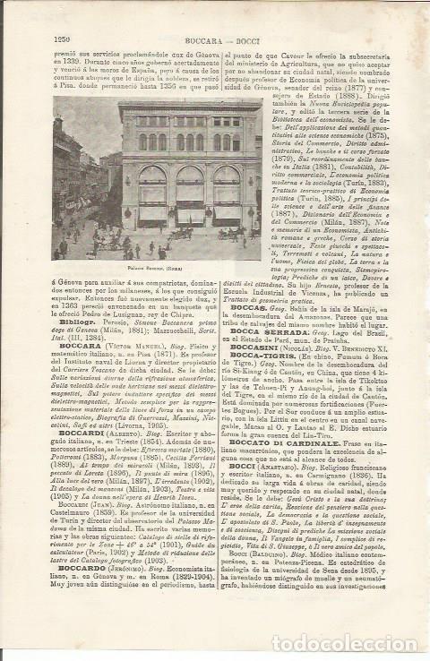 Otros art&iacute;culos de coleccionismo en papel: LAMINA ESPASA 34606: Palacio Bocconi en Roma - Varios