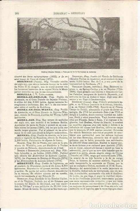 Otros art&iacute;culos de coleccionismo en papel: LAMINA ESPASA 34452: Universidad de California - Varios