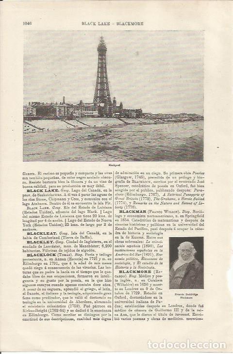 Otros art&iacute;culos de coleccionismo en papel: LAMINA ESPASA 34586: Vista de Blackpool - Varios