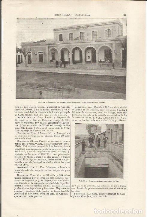 Otros art&iacute;culos de coleccionismo en papel: LAMINA ESPASA 34605: Estacion de Bobadilla, Logro&ntilde;o - Varios