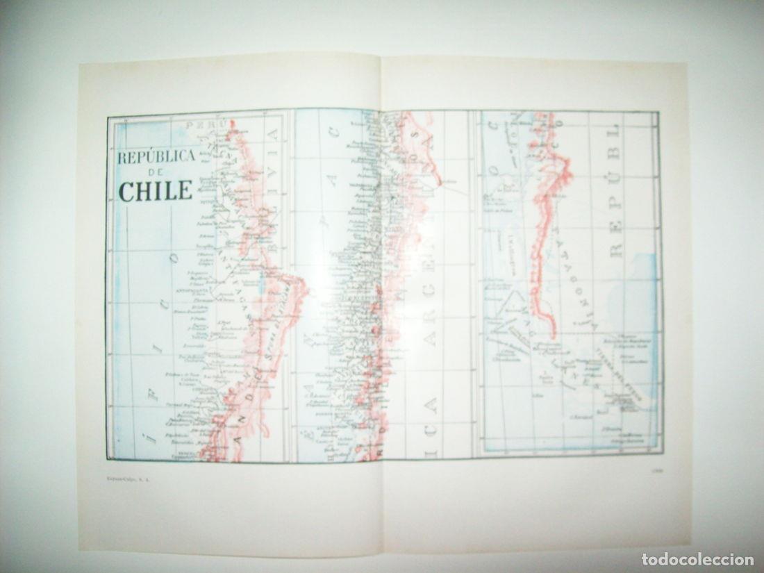 Otros art&iacute;culos de coleccionismo en papel: LAMINA ESPASA 34739: Mapa de Chile - Varios