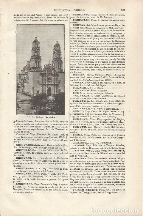 Otros art&iacute;culos de coleccionismo en papel: LAMINA ESPASA 34738: Catedral de Chihuahua - Varios