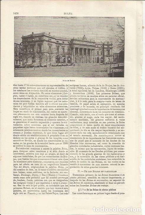 Otros art&iacute;culos de coleccionismo en papel: LAMINA ESPASA 34638: Bolsa de Madrid - Varios