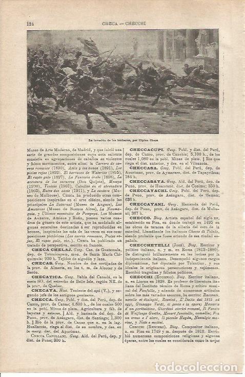 Otros art&iacute;culos de coleccionismo en papel: LAMINA ESPASA 34691: La invasion de los barbaros, por Checa - Varios
