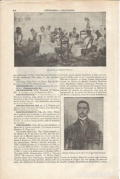 Otros art&iacute;culos de coleccionismo en papel: LAMINA ESPASA 34727: Las uveras, por E. Chicharro - Varios