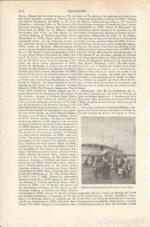 Otros art&iacute;culos de coleccionismo en papel: LAMINA ESPASA 35645: Puerto de Ellie Island, Nueva York - Varios