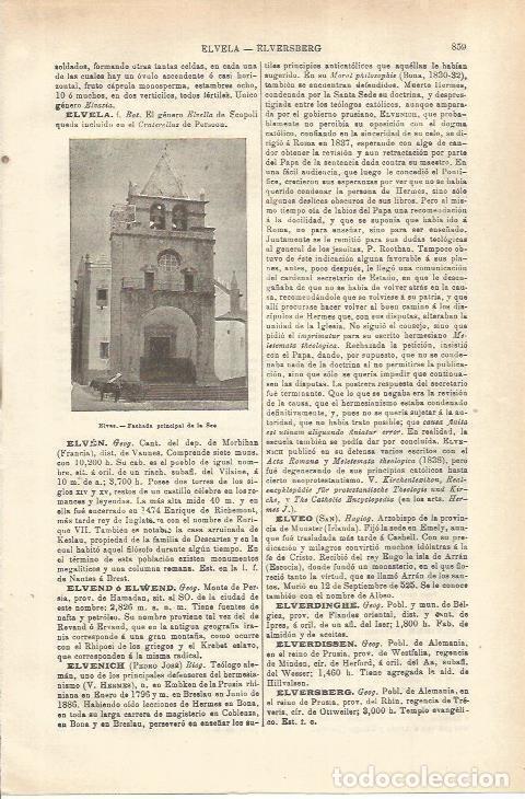Otros art&iacute;culos de coleccionismo en papel: LAMINA ESPASA 35622: Fachada de la Seo de Elvas, Portugal - Varios