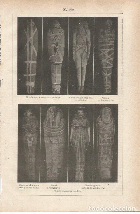 Otros art&iacute;culos de coleccionismo en papel: LAMINA ESPASA 35527: Momias de Egipto en el Museo Britanico - Varios