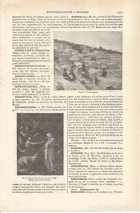 Otros art&iacute;culos de coleccionismo en papel: LAMINA ESPASA 35681: Ruinas de Endor, Palestina - Varios
