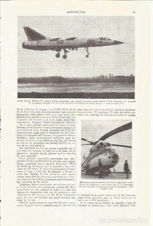 Otros art&iacute;culos de coleccionismo en papel: LAMINA ESPASA 35702: Aeronautica. El Mirage III - Varios