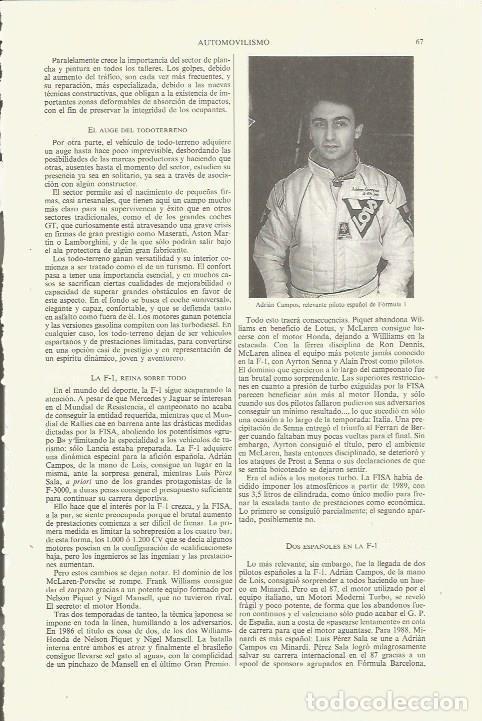 Otros art&iacute;culos de coleccionismo en papel: LAMINA ESPASA 35369: El piloto Adrian Campos - Varios
