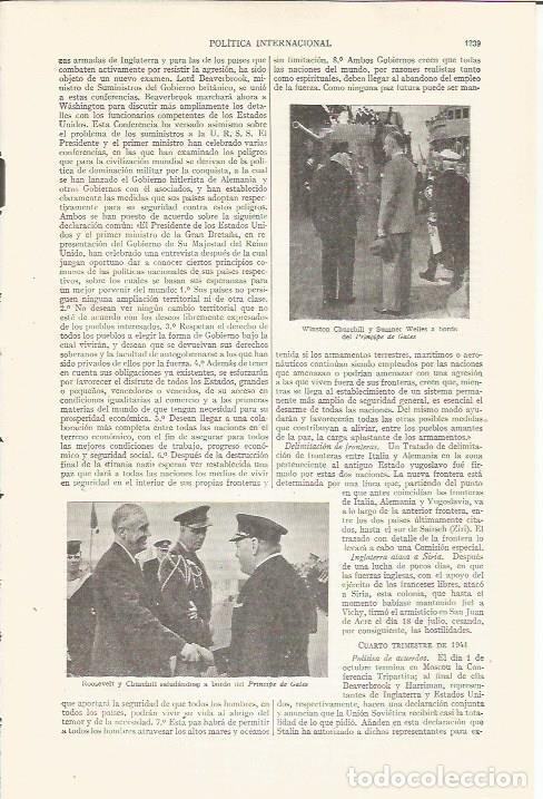 Otros art&iacute;culos de coleccionismo en papel: LAMINA ESPASA 35351: W. Churchill y Summer Weles en el Principe de Gales - Varios