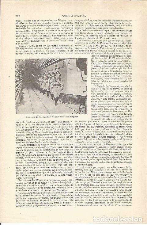 Otros art&iacute;culos de coleccionismo en papel: LAMINA ESPASA 35315: Puesto de ametralladoras del Ejercito de Francia - Varios
