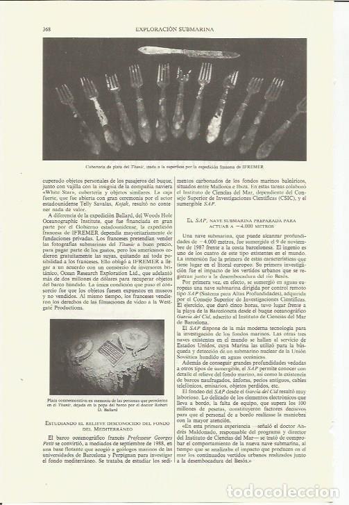 Otros art&iacute;culos de coleccionismo en papel: LAMINA ESPASA 35375: Cuberteria de plata del Titanic - Varios