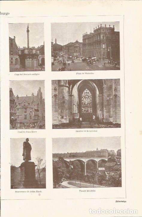 Otros art&iacute;culos de coleccionismo en papel: LAMINA ESPASA 35460: Monumentos y edificios de Edinburgo - Varios