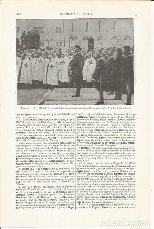 Otros art&iacute;culos de coleccionismo en papel: LAMINA ESPASA 35291: El rey Miguel de Bulgaria y el general Antonescu - Varios