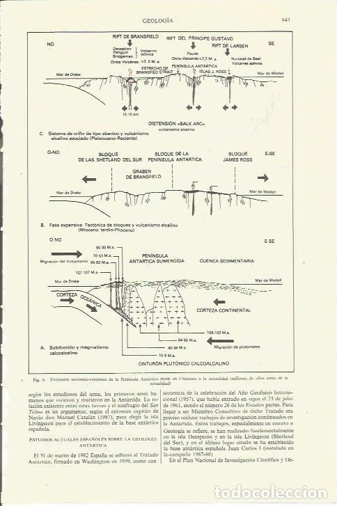 Otros art&iacute;culos de coleccionismo en papel: LAMINA ESPASA 35417: Evolucion tectonica volcanica de la Antartida - Varios