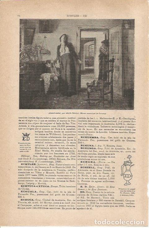 Otros art&iacute;culos de coleccionismo en papel: LAMINA ESPASA 35448: Abandonada, por A. Echtler - Varios