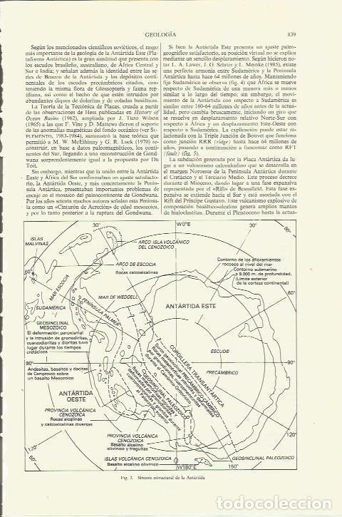 Otros art&iacute;culos de coleccionismo en papel: LAMINA ESPASA 35415: Sintesis estructural de la Antartida - Varios