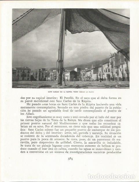 Otros art&iacute;culos de coleccionismo en papel: LAMINA 21766: Playa de Sant Carles de la Rapita - Josep Pla
