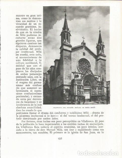 Otros art&iacute;culos de coleccionismo en papel: LAMINA 21719: Iglesia de Santa Maria de Vilafranca del Penedes - Josep Pla