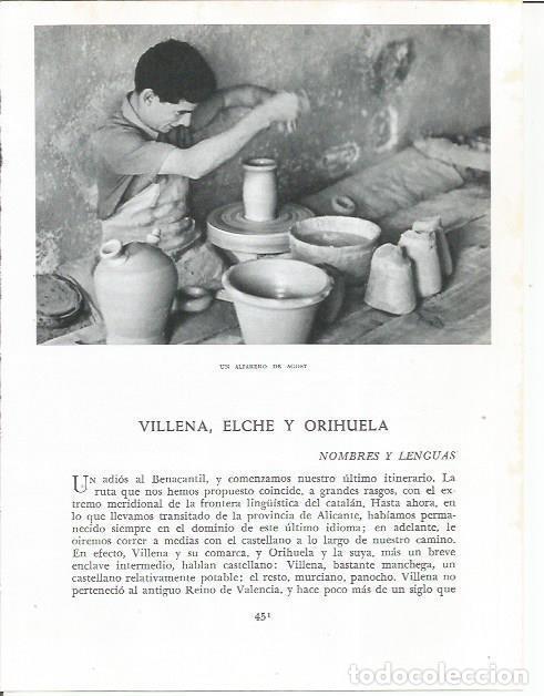Otros art&iacute;culos de coleccionismo en papel: LAMINA 21972: Alfarero de Agost, Alicante - Joan Fuster