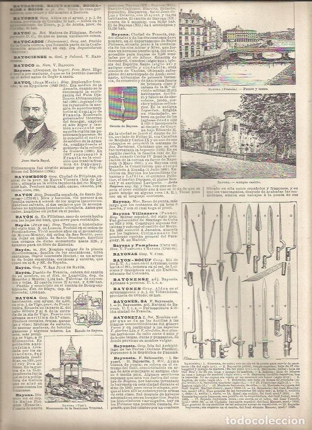 Sammelleidenschaft Andere Papierartikel: LAMINA 22968: Escudo y vistas de Bayona, Francia - Varios