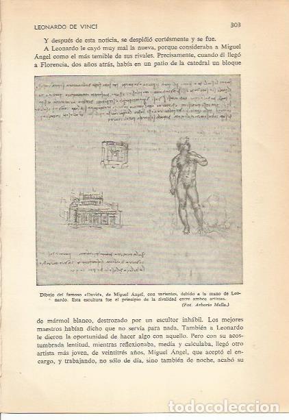 Otros art&iacute;culos de coleccionismo en papel: LAMINA 24212: Dibujo del David, por Miguel Angel y Leonardo da Vinci - Carmi&ntilde;a Verdejo