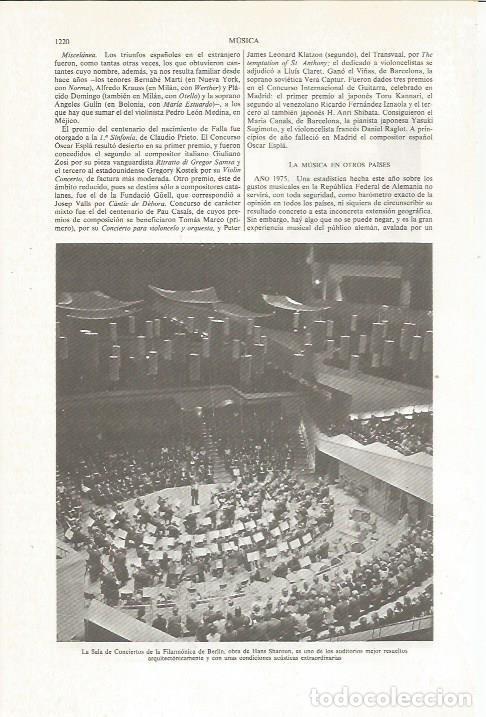 Otros art&iacute;culos de coleccionismo en papel: LAMINA ESPASA 36197: Sala de Conciertos de la Filarmonica de Berlin - Varios