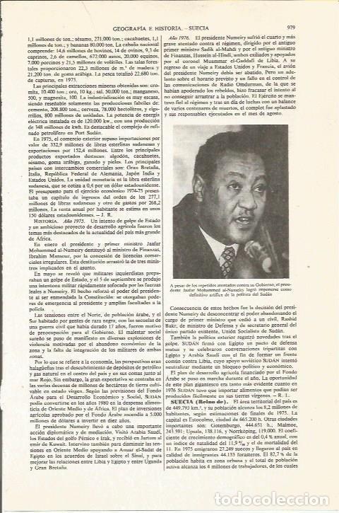 Otros art&iacute;culos de coleccionismo en papel: LAMINA ESPASA 36156: Jaafar Mohammed al-Numeiry, presidente de Sudan - Varios