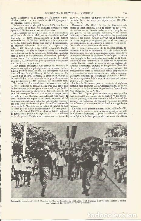 Otros art&iacute;culos de coleccionismo en papel: LAMINA ESPASA 36586: Militares de Mauricio en Port Louis - Varios