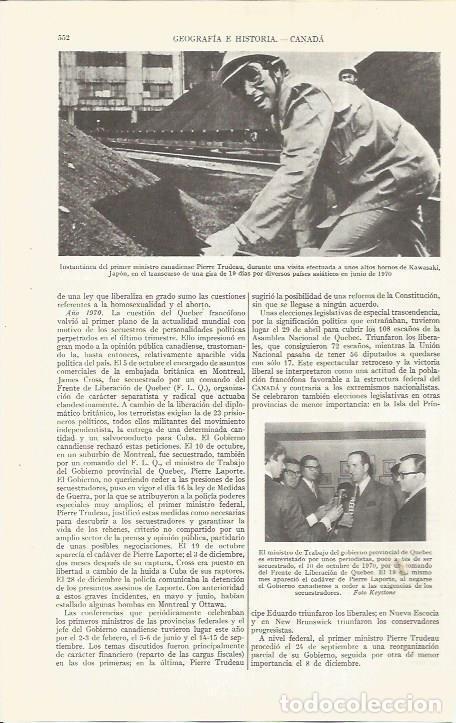 Otros art&iacute;culos de coleccionismo en papel: LAMINA ESPASA 36541: El primer ministro de Canada, Pierre Trudeau - Varios