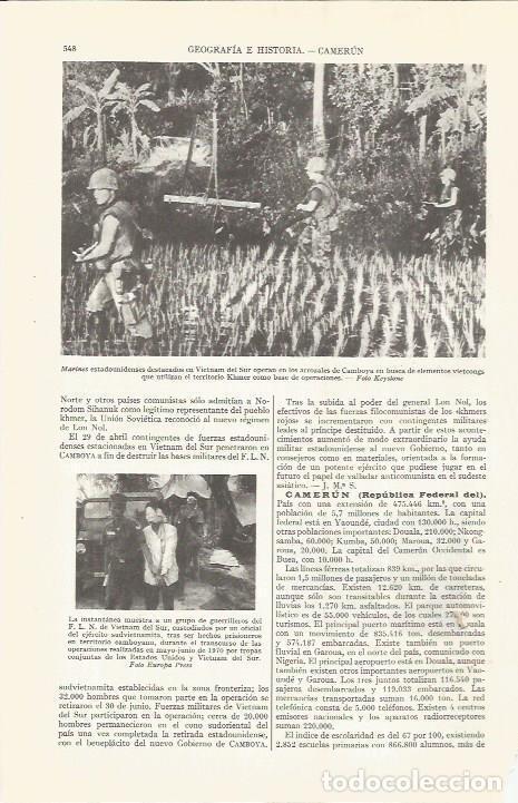 Otros art&iacute;culos de coleccionismo en papel: LAMINA ESPASA 36539: Marines de Estados Unidos en Vietnam del Sur - Varios