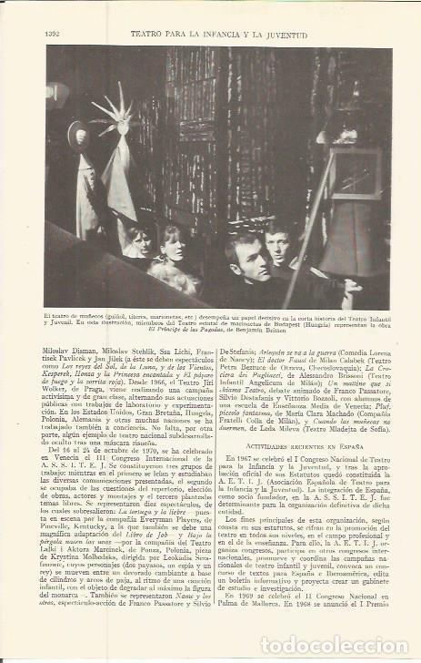 Otros art&iacute;culos de coleccionismo en papel: LAMINA ESPASA 36677: Miembros del Teatro Estatal de Marionetas de Budapest - Varios
