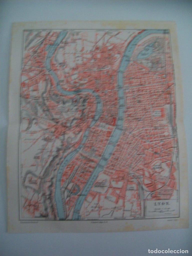 Otros art&iacute;culos de coleccionismo en papel: LAMINA ESPASA 36346: Mapa de Lyon - Varios
