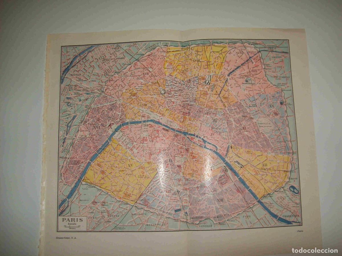 Otros art&iacute;culos de coleccionismo en papel: LAMINA ESPASA 23334: Plano de Paris - Varios